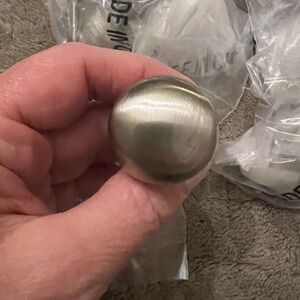 Silver Round Cabinet Knob